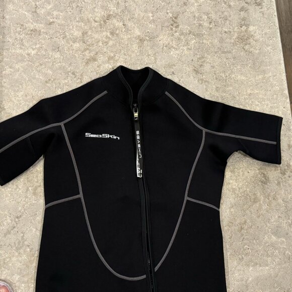 Seaskin Mens 3mm Shorty Wetsuit Womens Full Body Diving Suit Front Zip Wetsuit - Picture 9 of 16